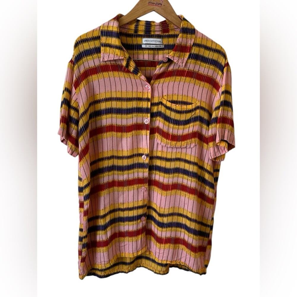 Urban Outfitters Striped Button-Up Top – Women’s Size Small - Picture 2 of 4